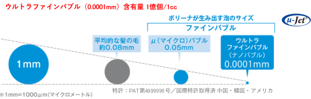 ボリーナ ウルトラファインバブルの説明